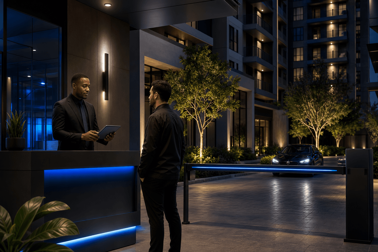 Controlled-access residential property entrance