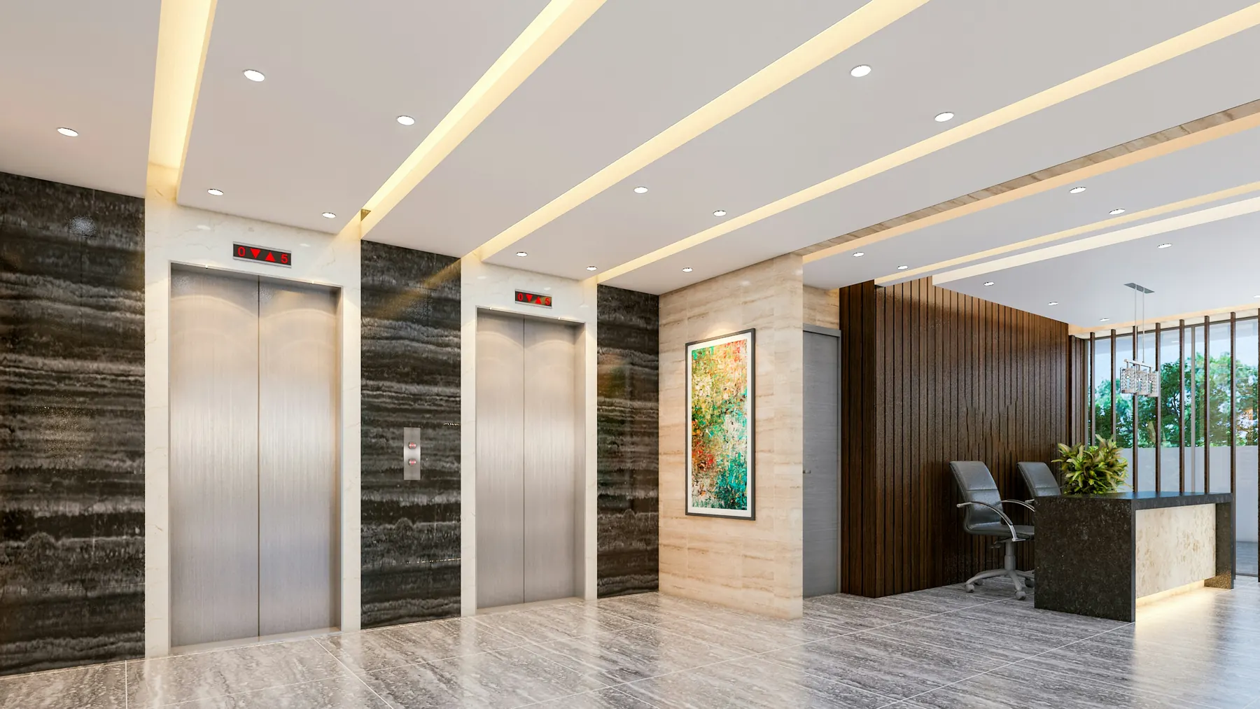 Premium residential lobby and reception area